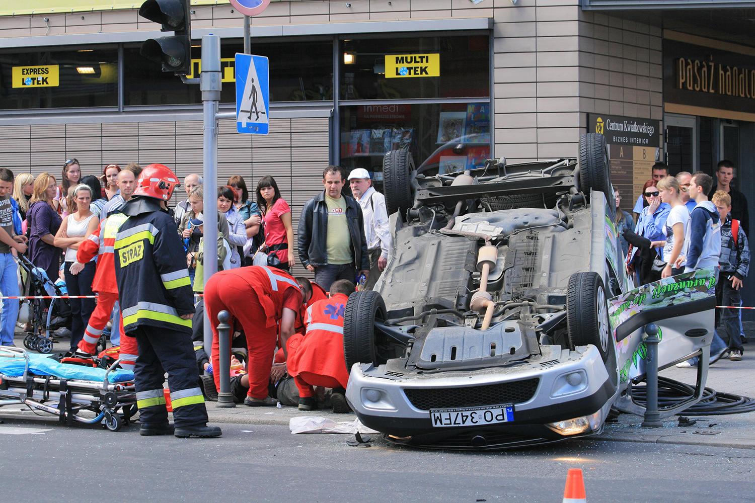 T-bone car accident damage
