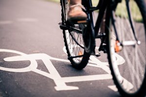 Bike riders in lanes